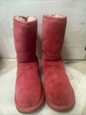 UGG Women's Mid-Calf Suede Boots in Rose Pink